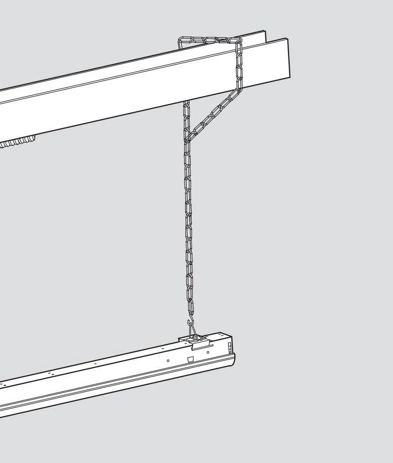 V-Hook And Chain Mounting Kit For Micro Strips Fixtures
