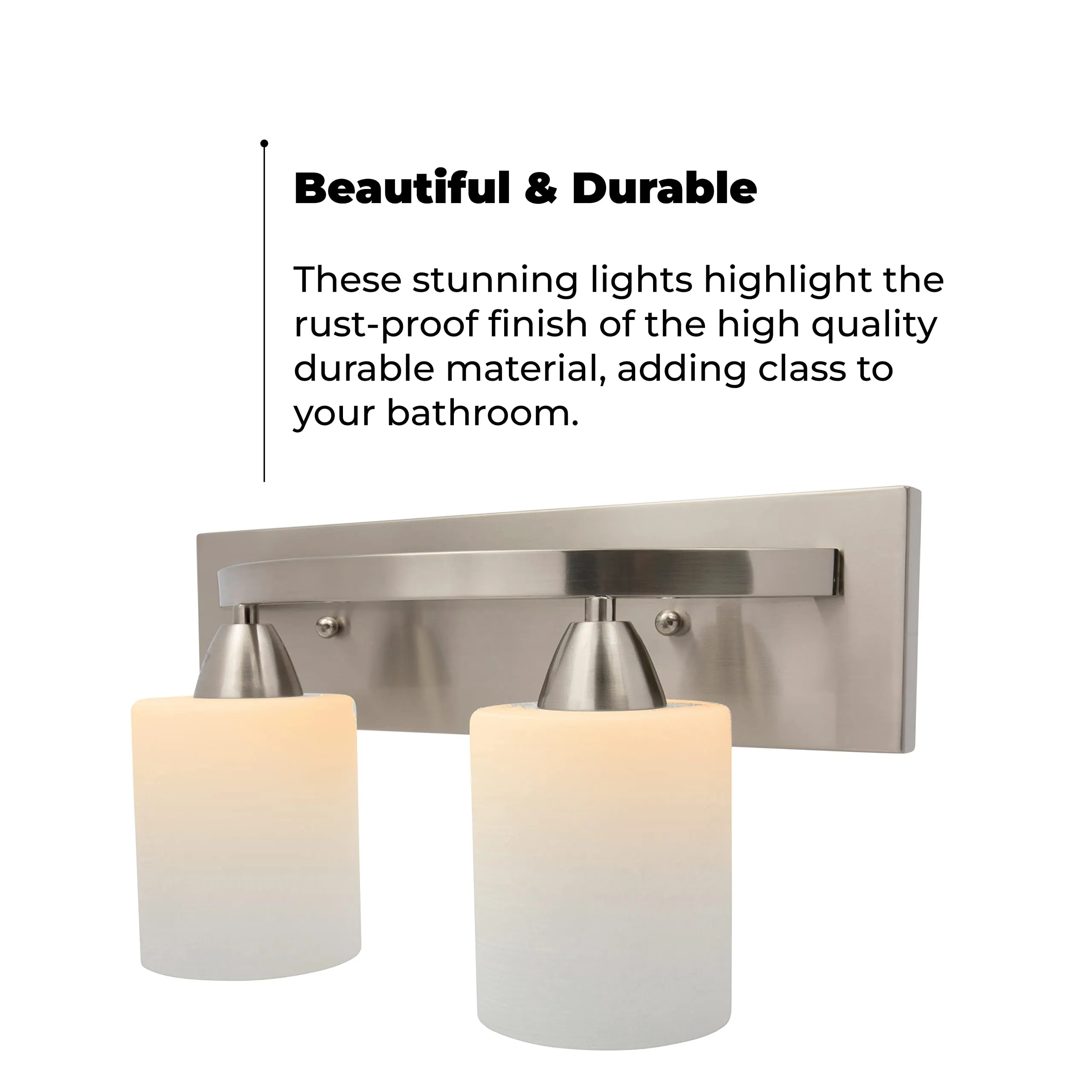 Vanity Bath Light Bar Interior Lighting Fixtures Over Mirror Modern Glass Shade