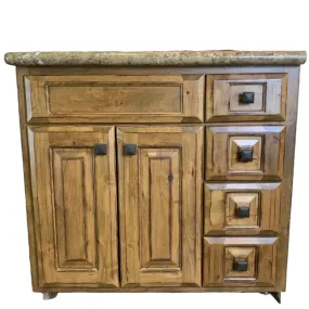 Vanity, Custom, Undermount-Lighted Glass Sink, Stone Top