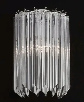 Venetian Glass Wall Light With Prismatic Murano Glass Rods