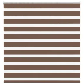 vidaXL Zebra Blind Brown 145x100 cm Fabric Width 140.9 cm Polyester