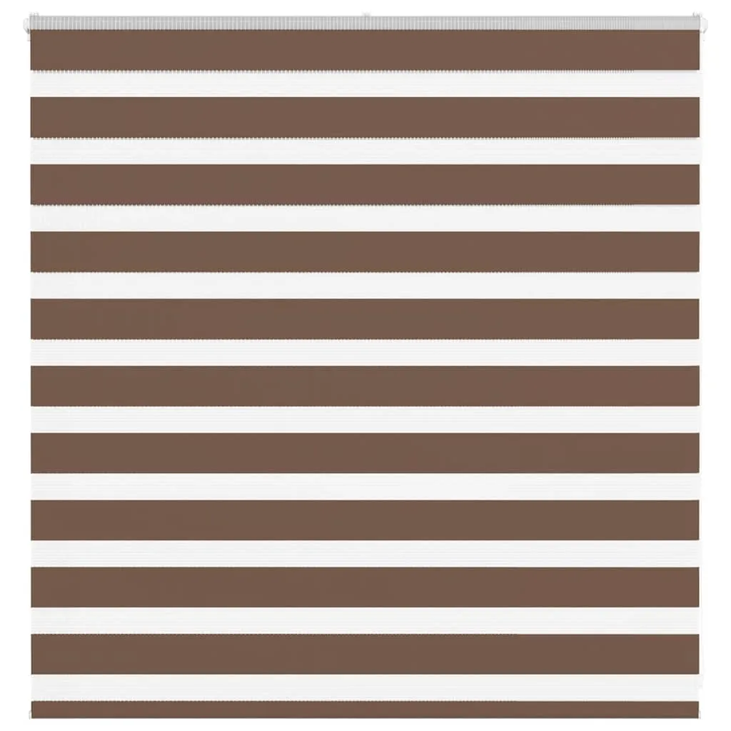 vidaXL Zebra Blind Brown 145x100 cm Fabric Width 140.9 cm Polyester