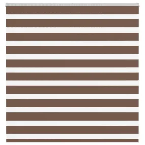 vidaXL Zebra Blind Brown 150x100 cm Fabric Width 145.9 cm Polyester