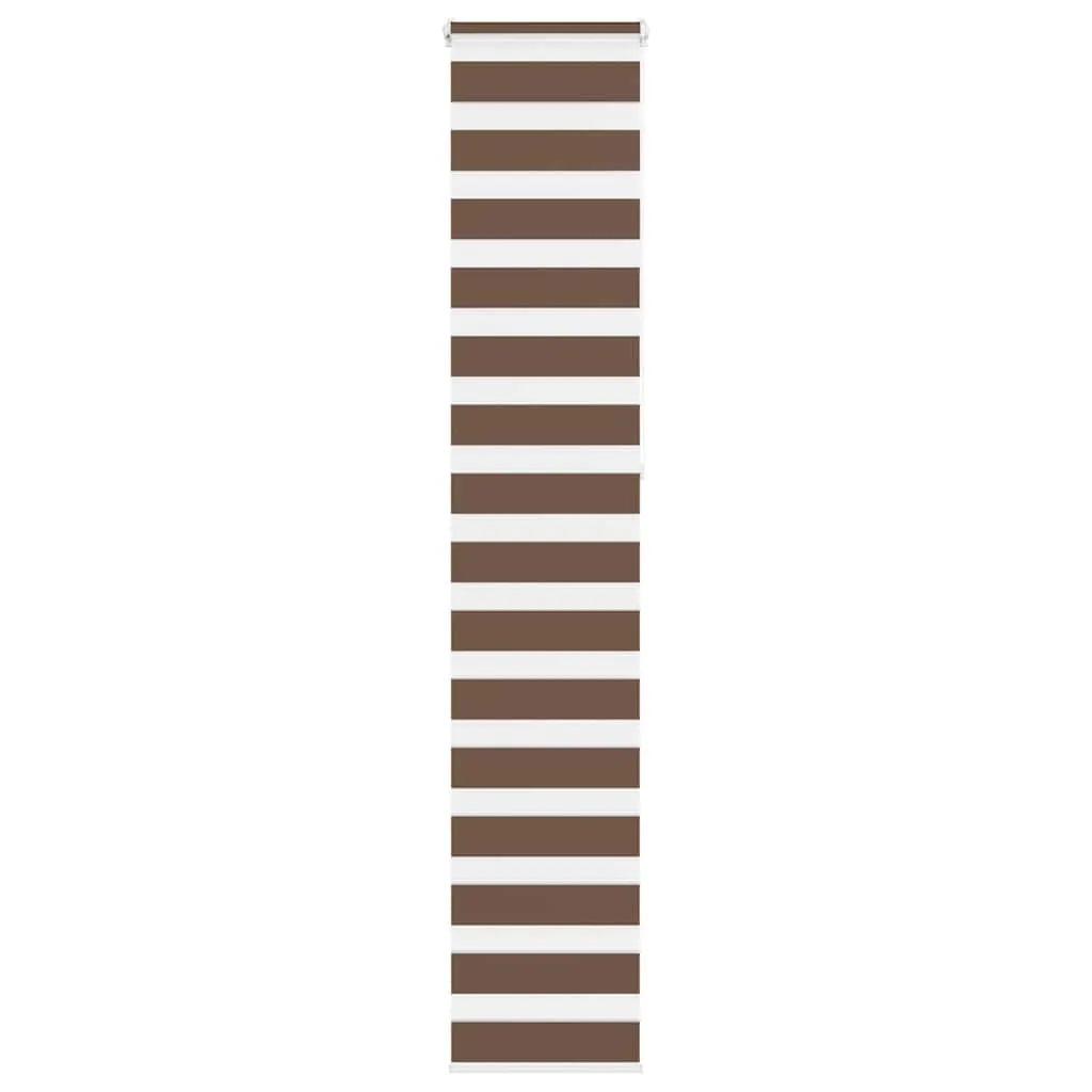 vidaXL Zebra Blind Brown 40x230 cm Fabric Width 35.9 cm Polyester