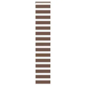 vidaXL Zebra Blind Brown 45x200 cm Fabric Width 40.9 cm Polyester