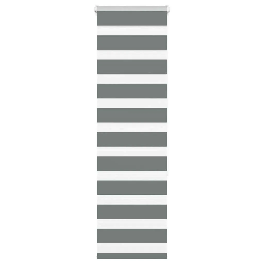 vidaXL Zebra Blind Dark Grey 40x150 cm Fabric Width 35.9 cm Polyester