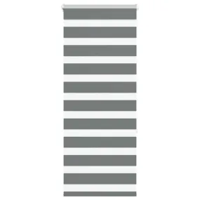 vidaXL Zebra Blind Dark Grey 60x150 cm Fabric Width 55.9 cm Polyester