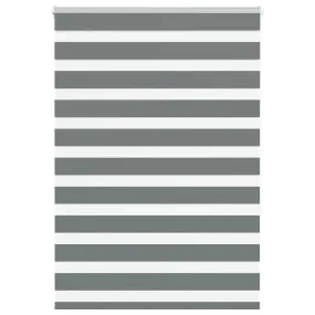 vidaXL Zebra Blind Dark Grey 95x150 cm Fabric Width 90.9 cm Polyester