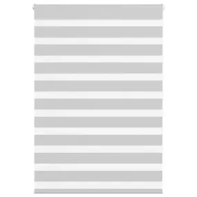 vidaXL Zebra Blind Light Grey 110x100 cm Fabric Width 105.9 cm Polyester