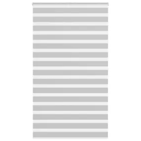 vidaXL Zebra Blind Light Grey 130x200 cm Fabric Width 125.9 cm Polyester