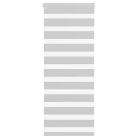 vidaXL Zebra Blind Light Grey 65x100 cm Fabric Width 60.9 cm Polyester
