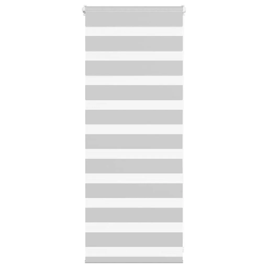 vidaXL Zebra Blind Light Grey 65x100 cm Fabric Width 60.9 cm Polyester
