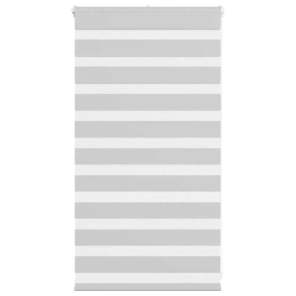 vidaXL Zebra Blind Light Grey 75x100 cm Fabric Width 70.9 cm Polyester
