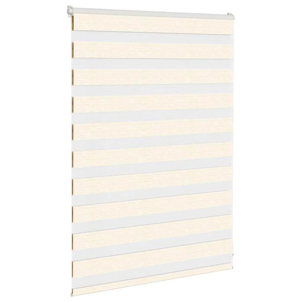 vidaXL Zebra Blind Marble Beige 110x100 cm Fabric Width 105.9 cm Polyester