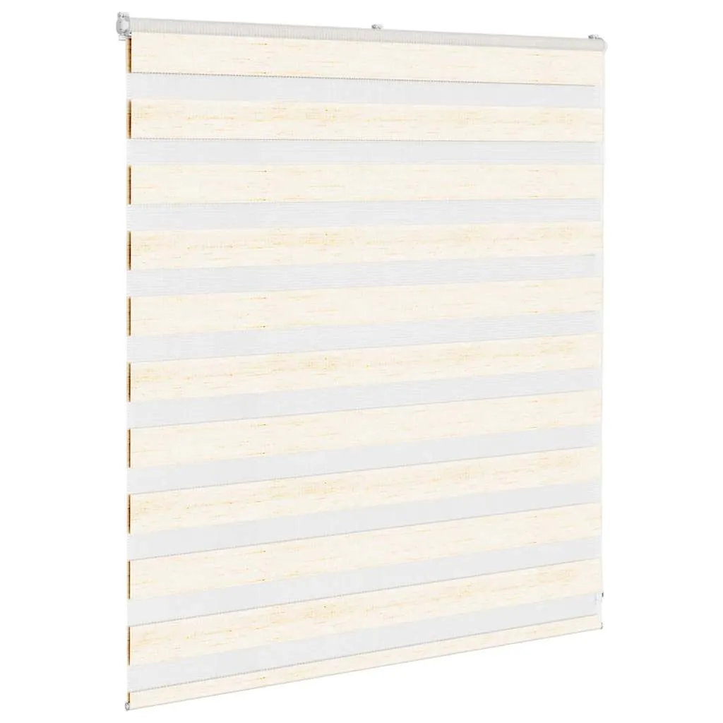 vidaXL Zebra Blind Marble Beige 120x100 cm Fabric Width 115.9 cm Polyester