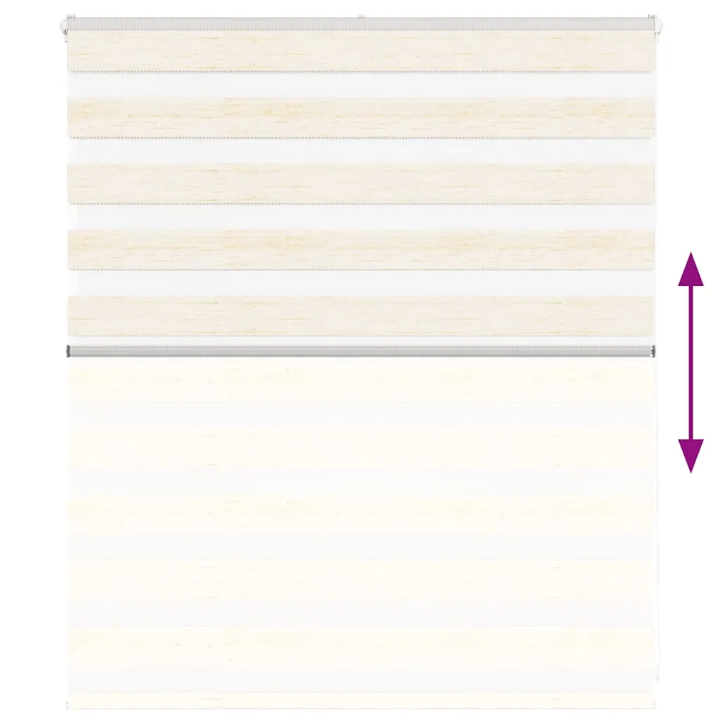 vidaXL Zebra Blind Marble Beige 130x100 cm Fabric Width 125.9 cm Polyester