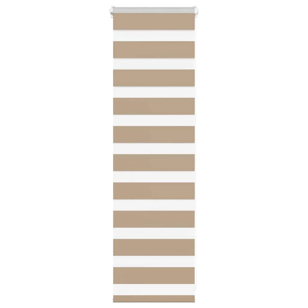 vidaXL Zebra Blind Sand Brown 50x100 cm Fabric Width 45.9 cm Polyester