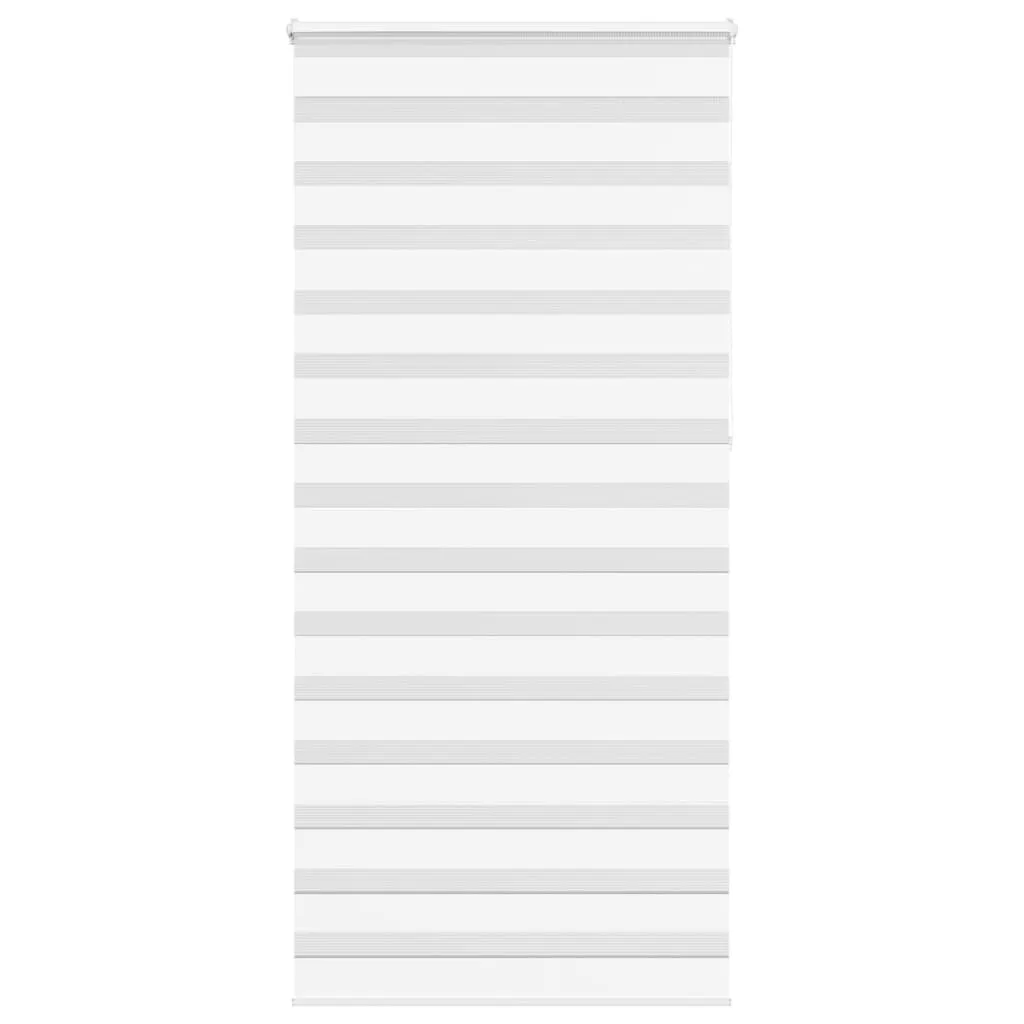 vidaXL Zebra Blind White 105x230 cm Fabric Width 100.9 cm Polyester
