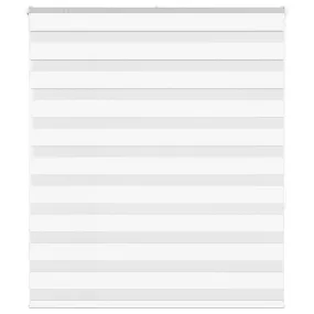 vidaXL Zebra Blind White 125x150 cm Fabric Width 120.9 cm Polyester