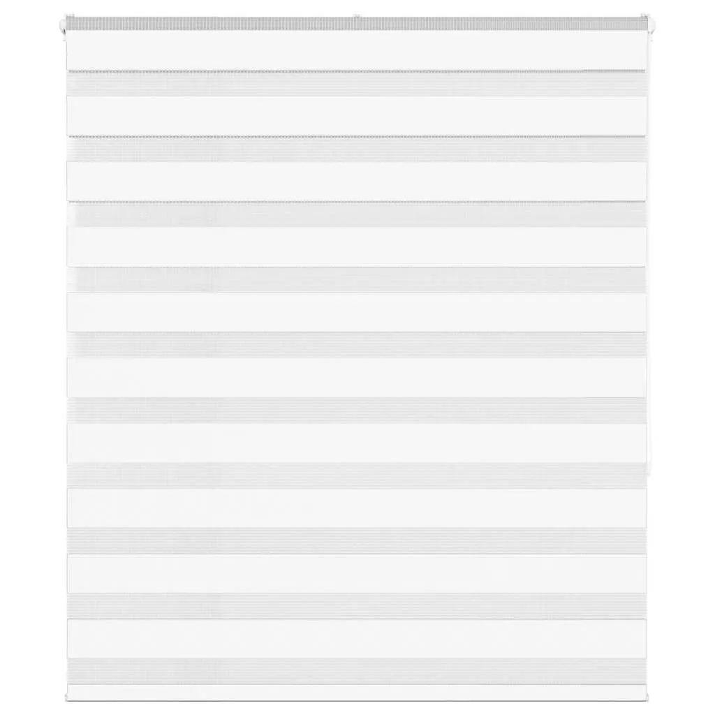 vidaXL Zebra Blind White 125x150 cm Fabric Width 120.9 cm Polyester