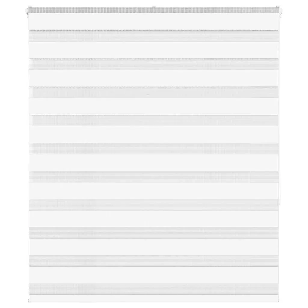 vidaXL Zebra Blind White 135x150 cm Fabric Width 130.9 cm Polyester