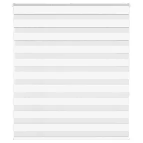 vidaXL Zebra Blind White 135x150 cm Fabric Width 130.9 cm Polyester