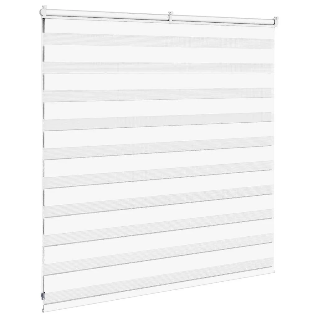 vidaXL Zebra Blind White 150x100 cm Fabric Width 145.9 cm Polyester