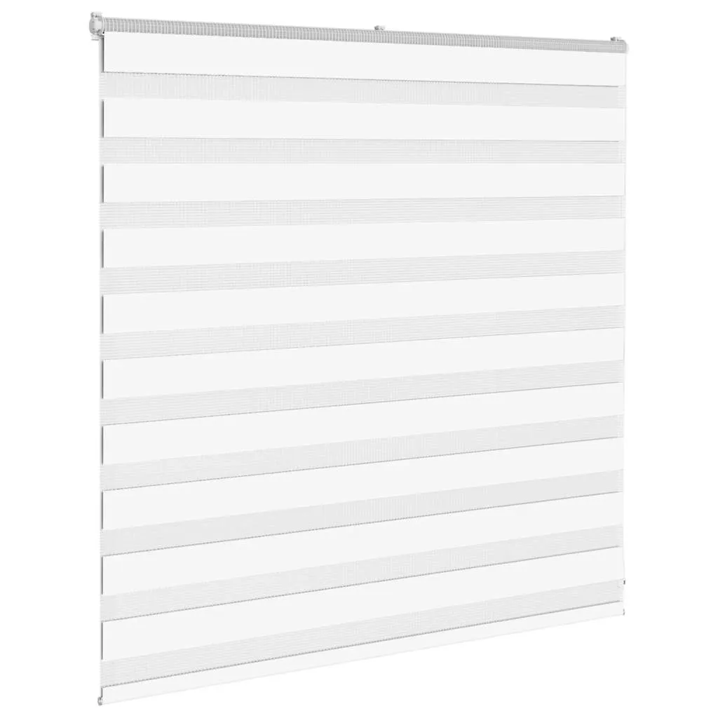vidaXL Zebra Blind White 150x100 cm Fabric Width 145.9 cm Polyester