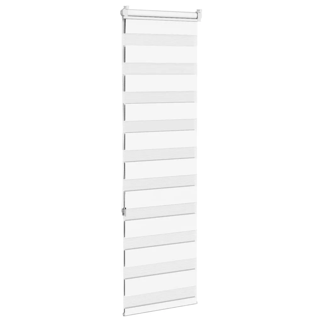 vidaXL Zebra Blind White 50x150 cm Fabric Width 45.9 cm Polyester