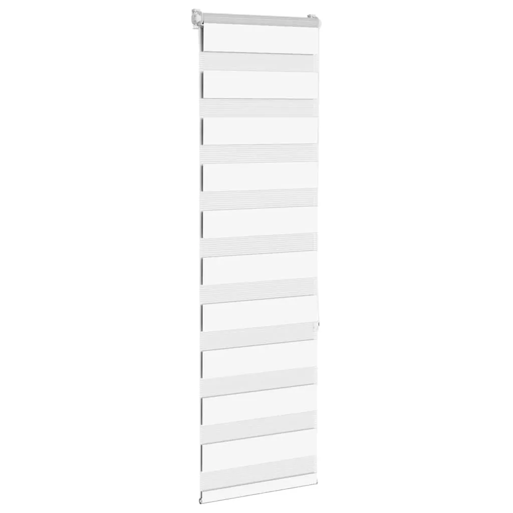 vidaXL Zebra Blind White 50x150 cm Fabric Width 45.9 cm Polyester
