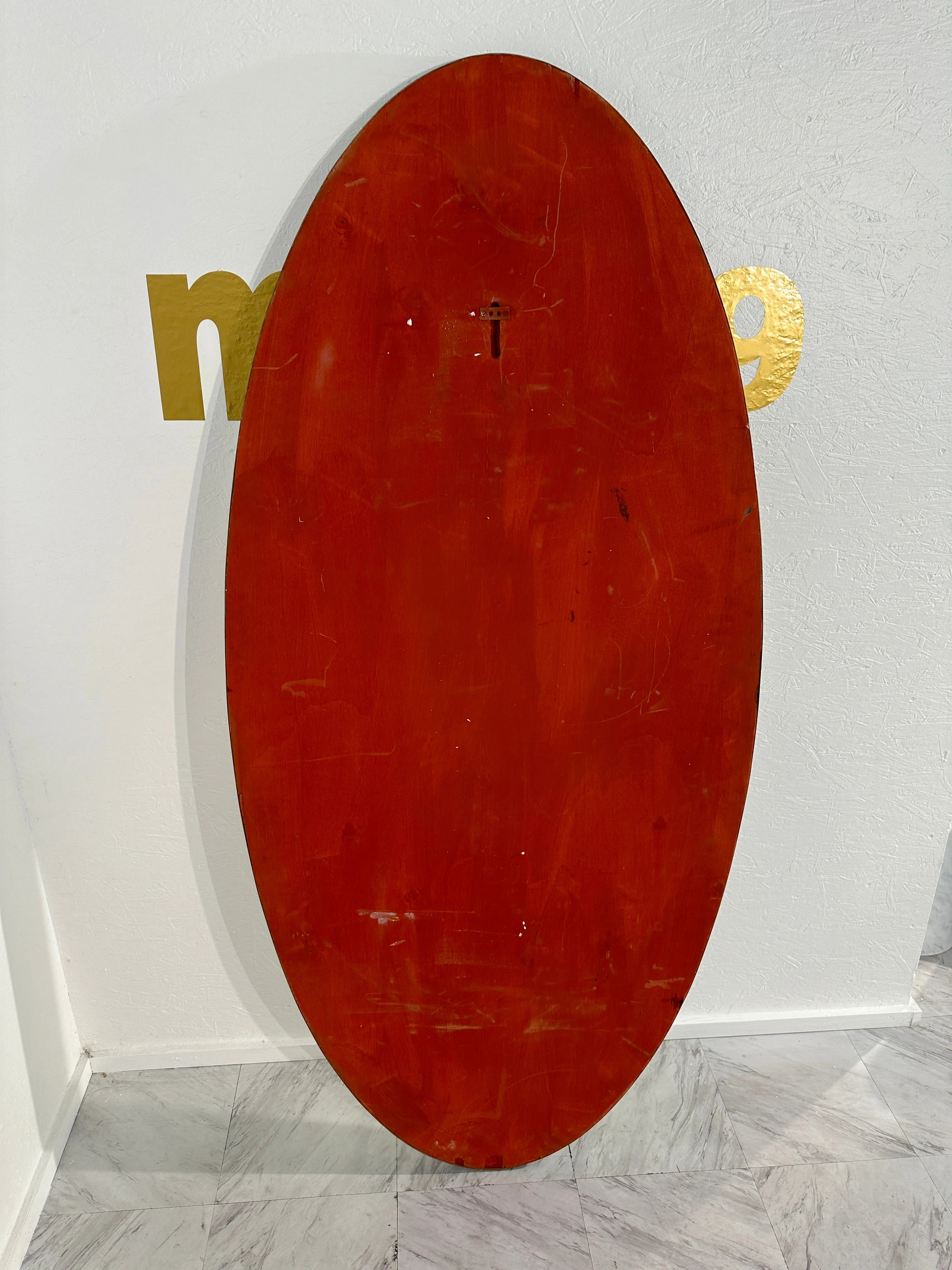 Vintage Italian Oval Wall Mirror 1960s