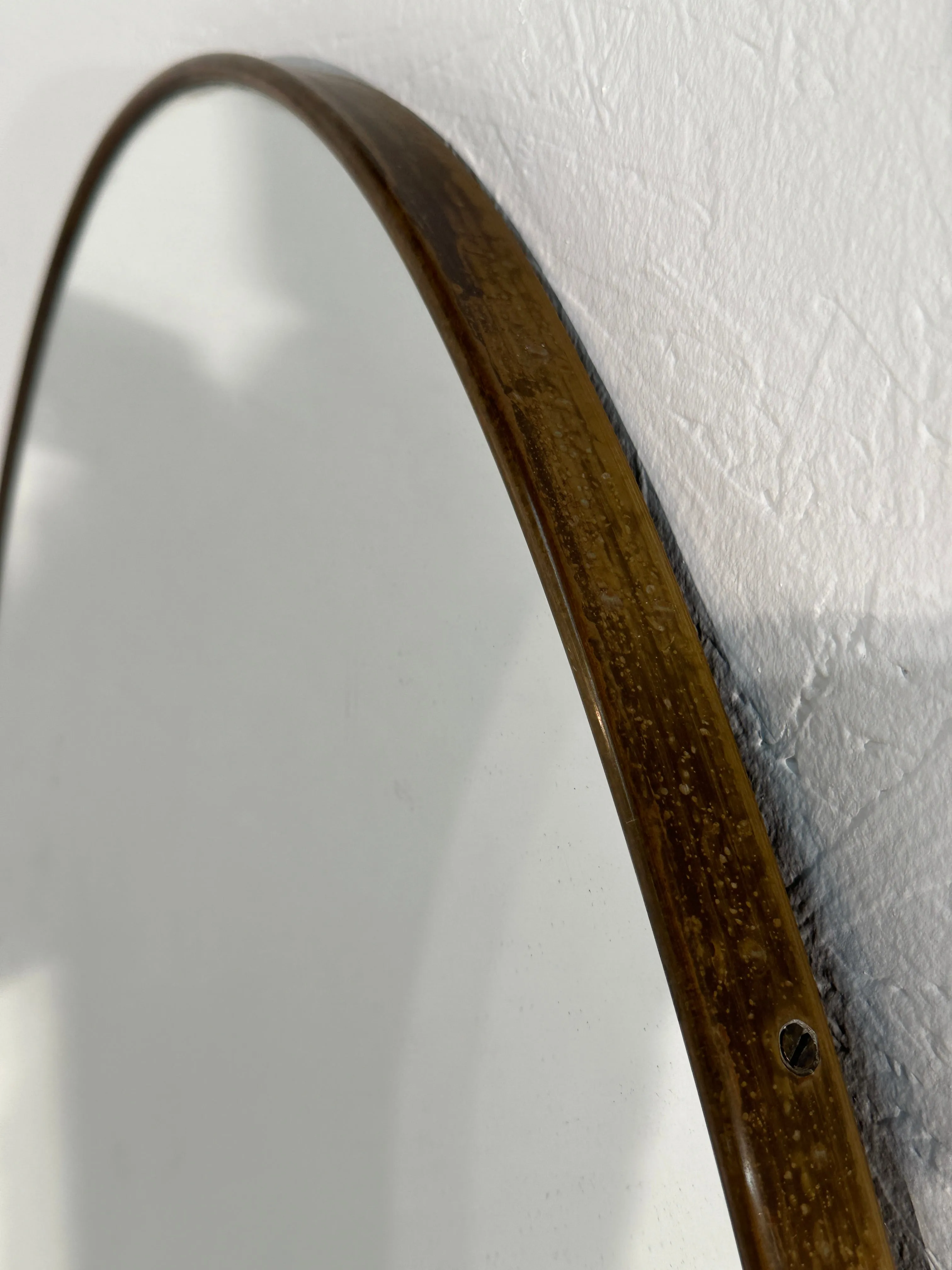 Vintage Italian Oval Wall Mirror 1960s
