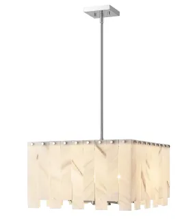 Viviana Four Light Pendant in Polished Nickel