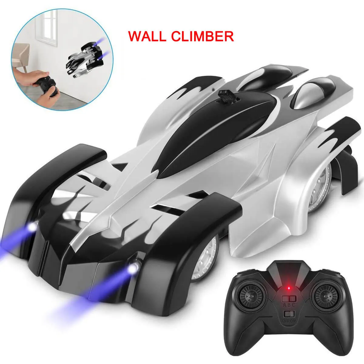 Wall Climbing RC Car Remote Control Toy 360° Rotating Stunt Car for Boys Girls Birthday Gift