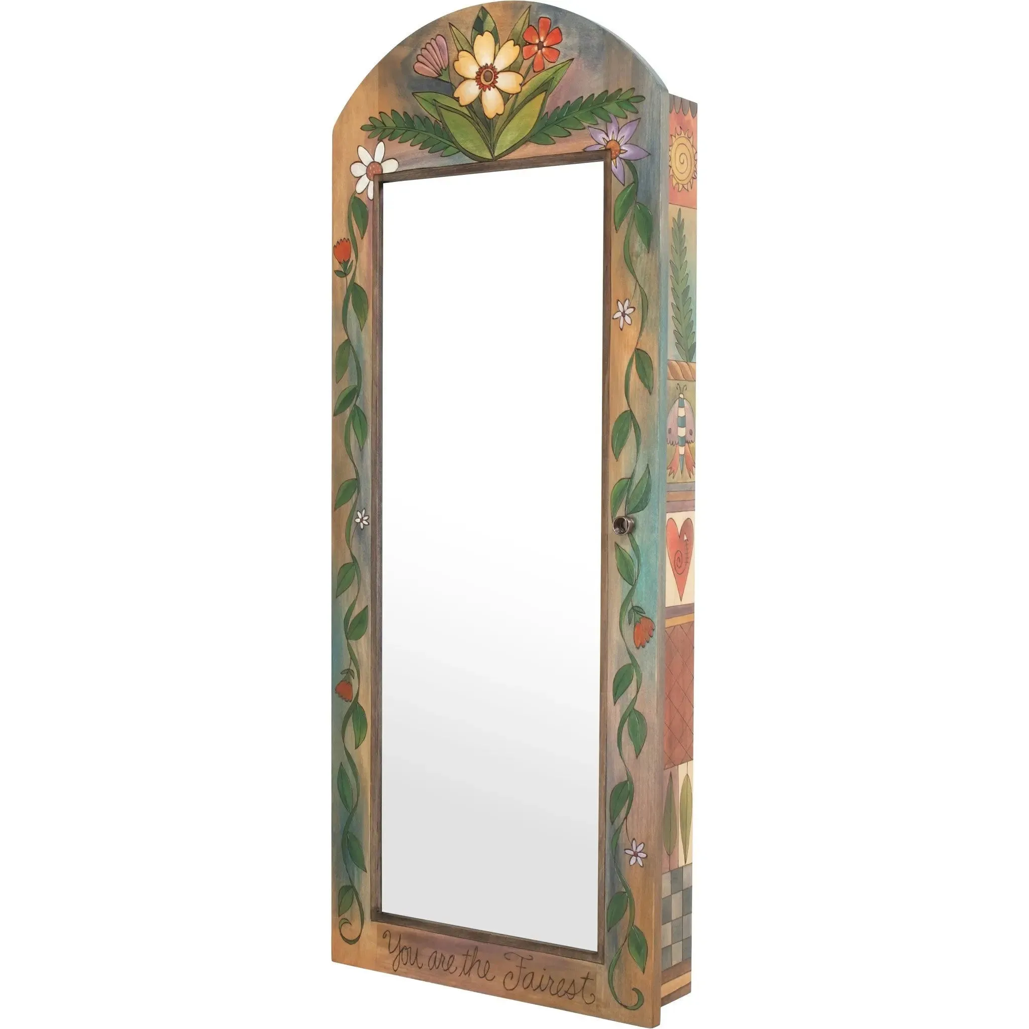 Wall Mount Jewelry Cabinet With Mirror by Sticks CPD006-S315029