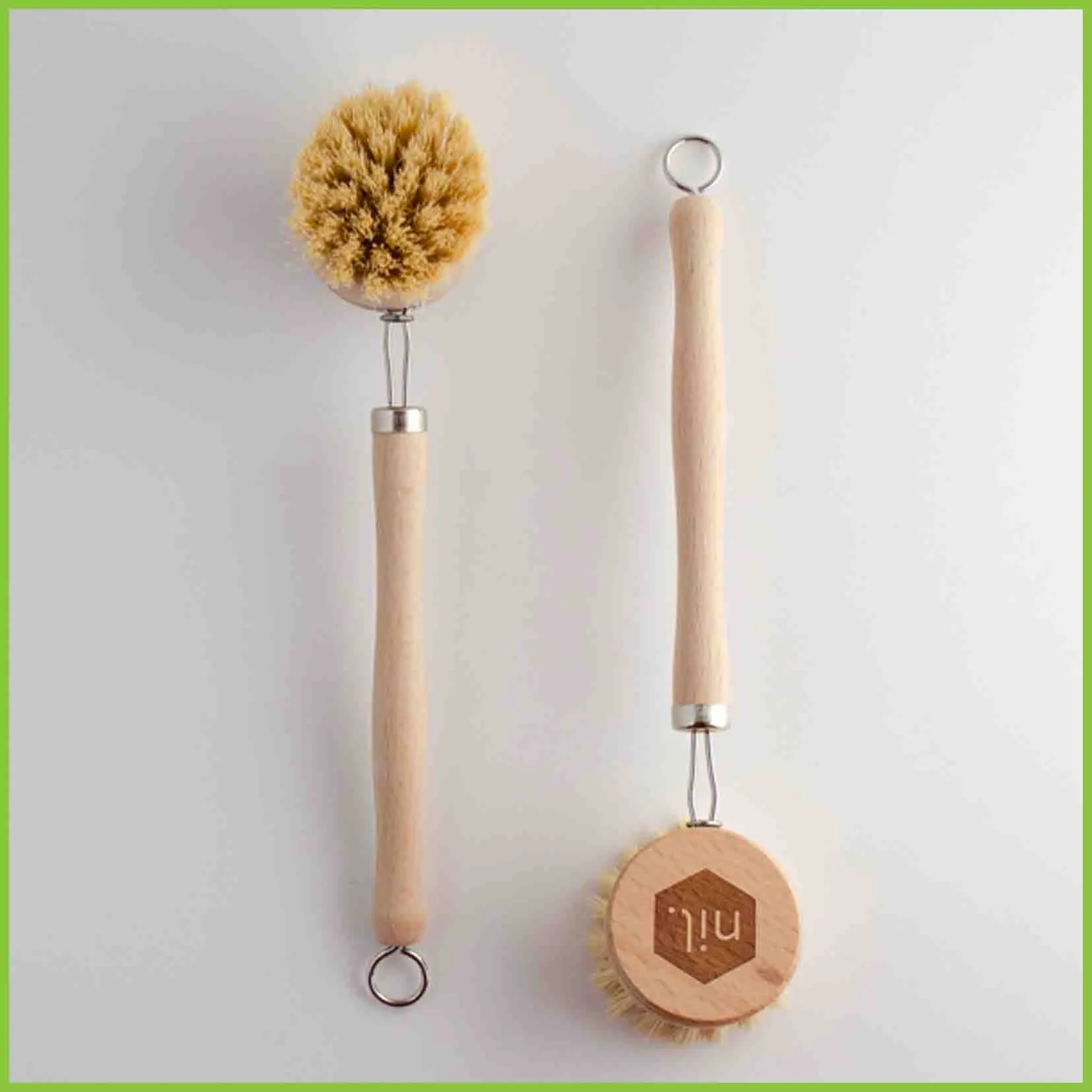Wooden Dish Brush - Kitchen Dish Brush With Handle - Nil Products