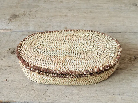 Woven jewelry box, Straw jewelry box