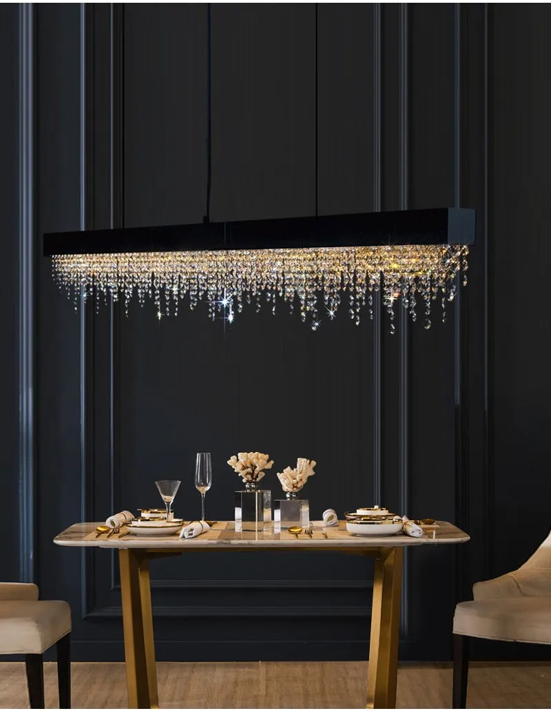 YLK Innite - Luxury Rectangle modern crystal chandelier