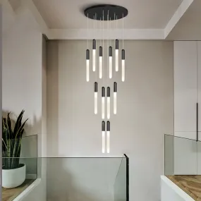 YLK Stick - LED Chandelier For Staircase Gold/Black Long Modern Luxury lamp