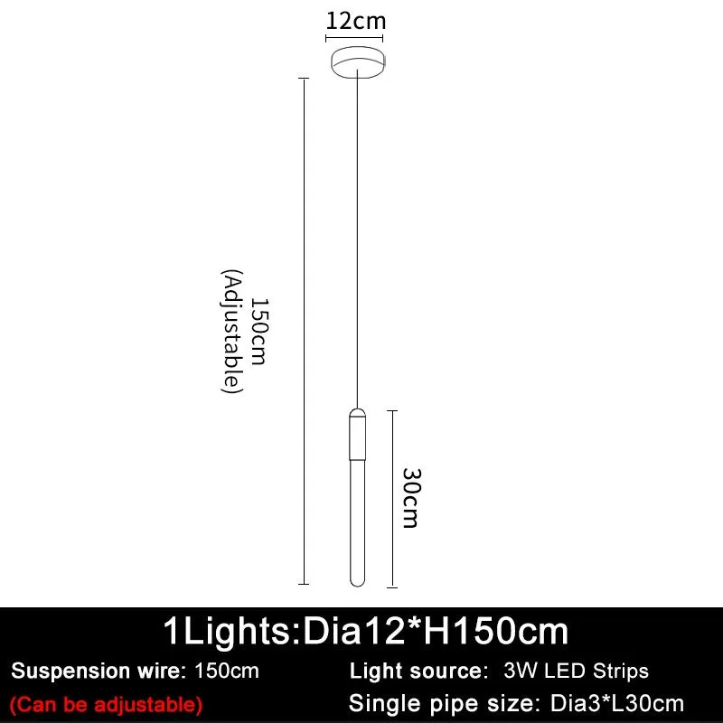 YLK Stick - LED Chandelier For Staircase Gold/Black Long Modern Luxury lamp