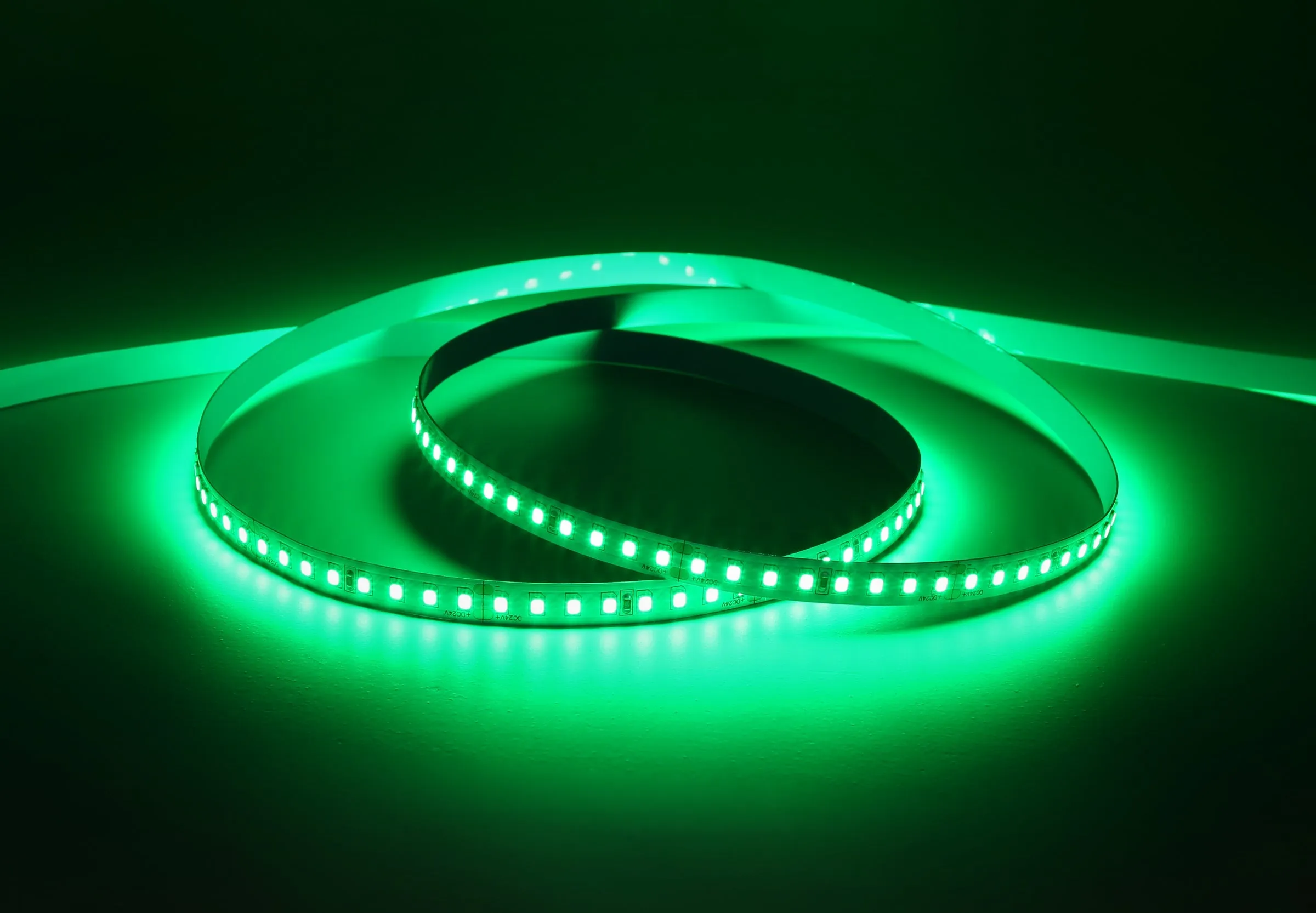 YUJILEDS® Green LED Flexible Strip -128 LEDs/m - 5m/Reel