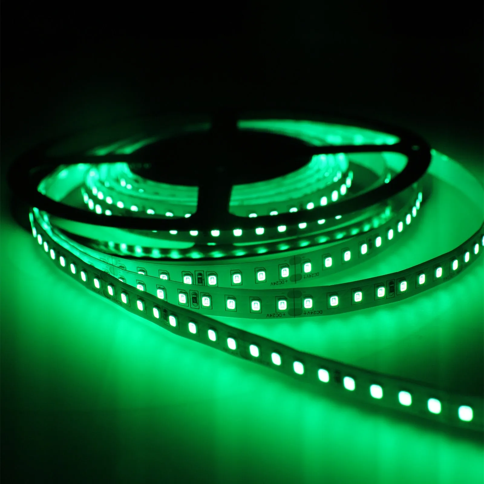YUJILEDS® Green LED Flexible Strip -128 LEDs/m - 5m/Reel